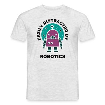 Distraits par les robots Étudiants Ingénieur - T-shirt homme - gris chiné - Devant - AI Model Male 178 dark (178cm)