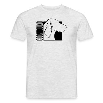 Coonhound Profile Dogs Dog Wilsigns - Men's T-Shirt - heather grey - Front - AI Model Male 178 dark (178cm)