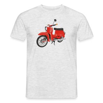 Simson Schwalbe - Männer T-Shirt - Grau meliert - Vorne - AI Model Male 178 dark (178cm)
