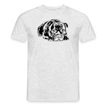 STAFFORDSHIRE BULL TERRIER Bullterrier Wilsigns - T-shirt homme - gris chiné - Devant - AI Model Male 178 dark (178cm)