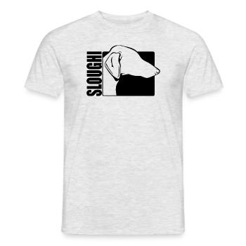 Sloughi Profil Hunde Hund Windhunde Wilsigns - Männer T-Shirt - Grau meliert - Vorne - AI Model Male 178 dark (178cm)