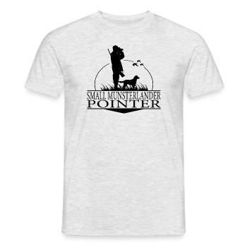 PETIT POINTEUR MUNSTERLANDER Chiens de chasse Wilsigns - T-shirt homme - gris chiné - Devant - AI Model Male 178 dark (178cm)
