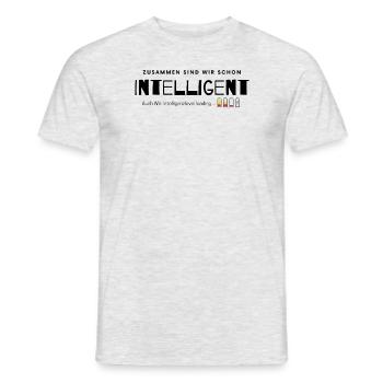 Zusammen sind wir schon intelligent - lustig - Männer T-Shirt - Grau meliert - Vorne - AI Model Male 178 dark (178cm)