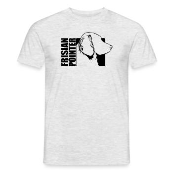 Frison Pointer Profile Chiens Chien Wilsigns - T-shirt homme - gris chiné - Devant - AI Model Male 178 dark (178cm)