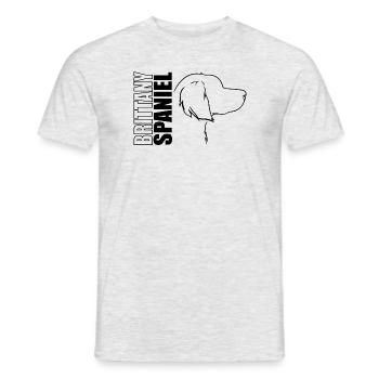 Brittany Spaniel Profile Dogs Dog Wilsigns - Men's T-Shirt - heather grey - Front - AI Model Male 178 dark (178cm)