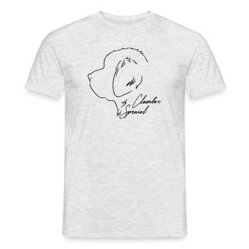 Clumber Spaniel Profile Dogs Dog Wilsigns - Men's T-Shirt - heather grey - Front - AI Model Male 178 dark (178cm)