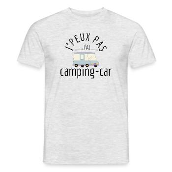 j'peux pas j'ai camping-car - T-shirt homme - gris chiné - Devant - AI Model Male 178 dark (178cm)