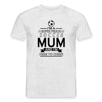 Football Mom Mum Mom Pride Football Gift - Men's T-Shirt - heather grey - Front - AI Model Male 178 dark (178cm)
