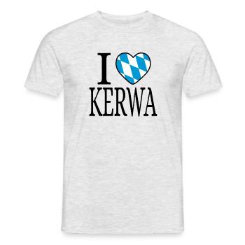 Kerwa Kirchweih Franken I Love Costume Gift - Men's T-Shirt - heather grey - Front - AI Model Male 178 dark (178cm)