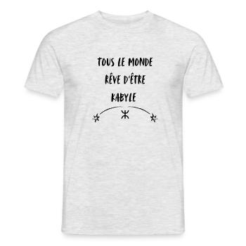 Everyone dreams of being Kabyle - Men's T-Shirt - heather grey - Front - AI Model Male 178 dark (178cm)