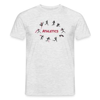 Athletics, Track and Field, Decathlon - Men's T-Shirt - heather grey - Front - AI Model Male 178 dark (178cm)
