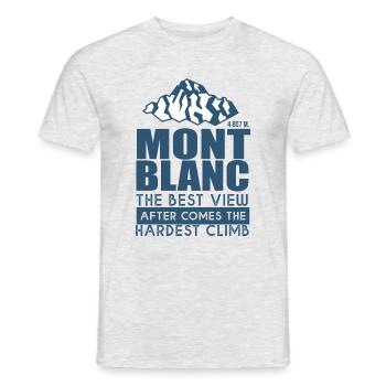 Bergsteigen Mont Blanc Wandern - Männer T-Shirt - Grau meliert - Vorne - AI Model Male 178 dark (178cm)