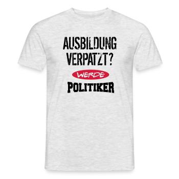 Politik Sprüche Versager Corona Deutschland - Männer T-Shirt - Grau meliert - Vorne - AI Model Male 178 dark (178cm)