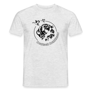 Deutsch Drahthaar Jagdhund Jagdhunde Wilsigns - Männer T-Shirt - Grau meliert - Vorne - AI Model Male 178 dark (178cm)