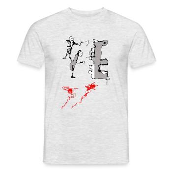 Monkey Dance - Men's T-Shirt - heather grey - Front - AI Model Male 178 dark (178cm)
