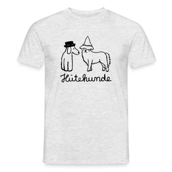 Hütehunde Hunde mit Hut - Männer T-Shirt - Grau meliert - Vorne - AI Model Male 178 dark (178cm)