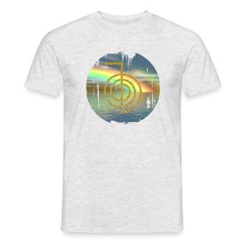 cho ku rei gold before rainbow - Men's T-Shirt - heather grey - Front - AI Model Male 178 dark (178cm)