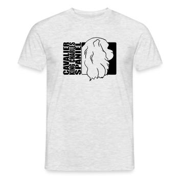 Cavalier King Charles Spaniel Profil Chien Wilsigns - T-shirt homme - gris chiné - Devant - AI Model Male 178 dark (178cm)