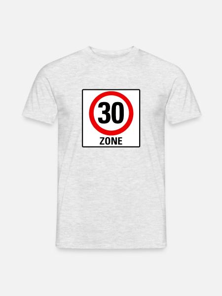 30 Zone - Männer T-Shirt - Grau meliert