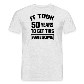 IL DOIT REGARDER 50 ANS A DURÉ, SI BONS ! - T-shirt homme - gris chiné - Devant - AI Model Male 178 dark (178cm)