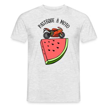 pastèque à moto - T-shirt homme - gris chiné - Devant - AI Model Male 178 dark (178cm)