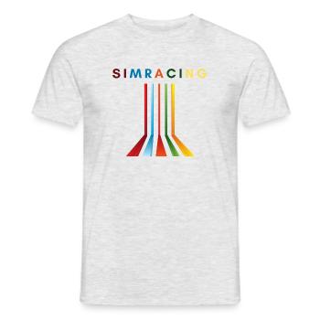 Simracer, Simracing, Racer, Racing Gift - Men's T-Shirt - heather grey - Front - AI Model Male 178 dark (178cm)