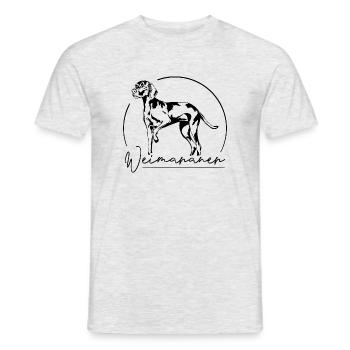 WEIMARANER standing hunting dogs hunter dog Wilsigns - Men's T-Shirt - heather grey - Front - AI Model Male 178 dark (178cm)
