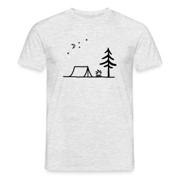 Camping - T-shirt homme - gris chiné - Devant - AI Model Male 178 dark (178cm)