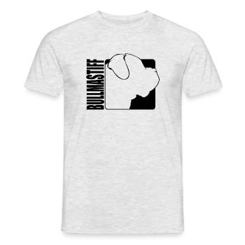 Bullmastiff Profil Chien Chiens Mastiff Wilsigns - T-shirt homme - gris chiné - Devant - AI Model Male 178 dark (178cm)