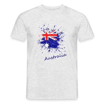 Australia Splash Retro Look Australien - Männer T-Shirt - Grau meliert - Vorne - AI Model Male 178 dark (178cm)