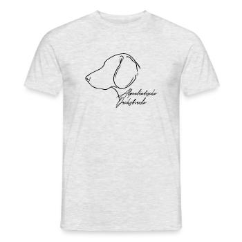 Alpine Dachsbracke Profile Dogs Dog - Men's T-Shirt - heather grey - Front - AI Model Male 178 dark (178cm)
