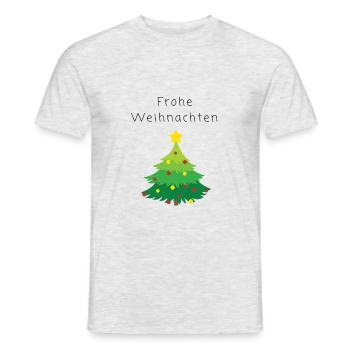 Weinachten :frohe weinachten - Männer T-Shirt - Grau meliert - Vorne - AI Model Male 178 dark (178cm)