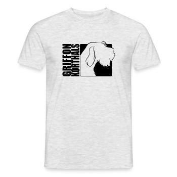 Griffon Korthals Chien Chiens de chasse Wilsigns - T-shirt homme - gris chiné - Devant - AI Model Male 178 dark (178cm)