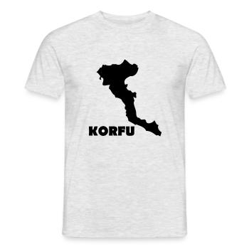korfu - Männer T-Shirt - Grau meliert - Vorne - AI Model Male 178 dark (178cm)