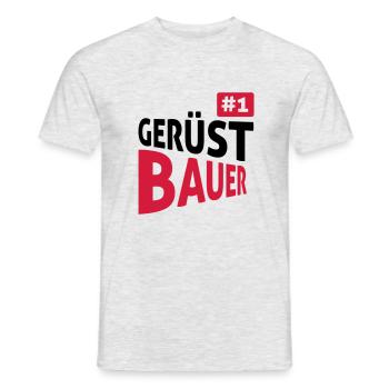 Scaffolders - T-shirt homme - gris chiné - Devant - AI Model Male 178 dark (178cm)