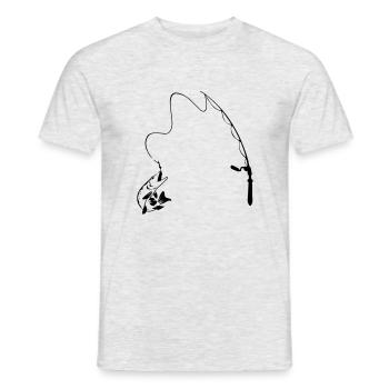 Rute & Hecht - Männer T-Shirt - Grau meliert - Vorne - AI Model Male 178 dark (178cm)