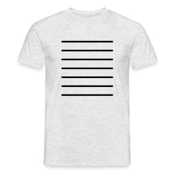 Gitter Linien Vorlage - Männer T-Shirt - Grau meliert - Vorne - AI Model Male 178 dark (178cm)