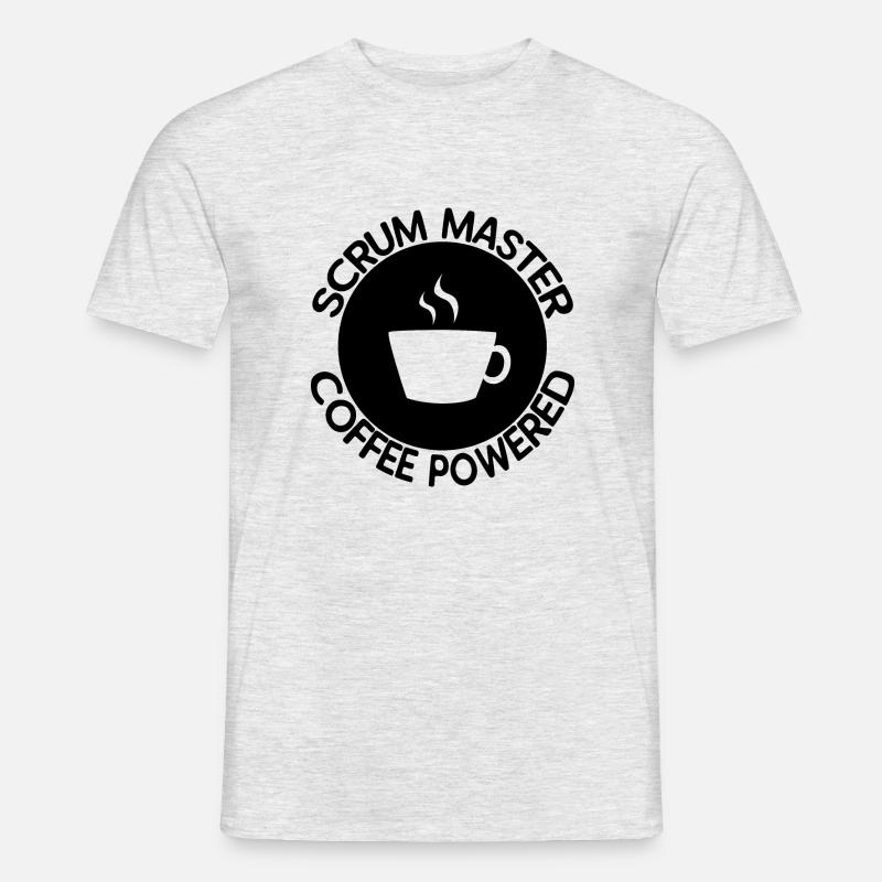 Scrum Master Coffee Powered - Männer T-Shirt - Grau meliert