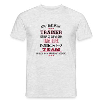 Bester Trainer fantastisches Team - Shirt Edition - Männer T-Shirt - Grau meliert - Vorne - AI Model Male 178 dark (178cm)