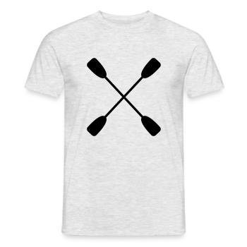 paddle - Men's T-Shirt - heather grey - Front - AI Model Male 178 dark (178cm)