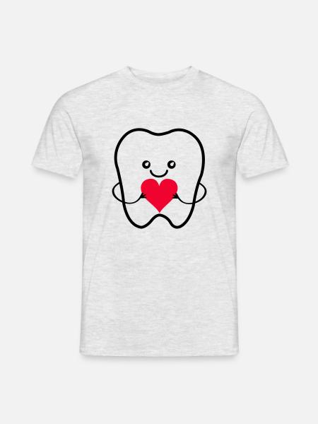 Tooth Smile Love - Men's T-Shirt - heather grey