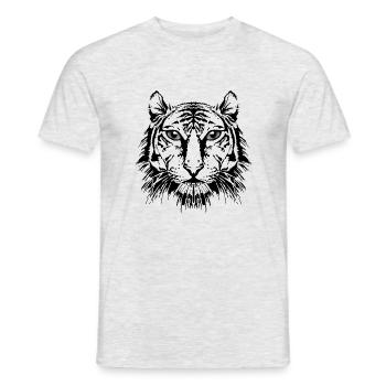 Tiger - Männer T-Shirt - Grau meliert - Vorne - AI Model Male 178 dark (178cm)