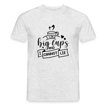 I Like Big Cups And I Cannot Lie Tea Lover Tea Dri - Männer T-Shirt - Grau meliert - Vorne - AI Model Male 178 dark (178cm)