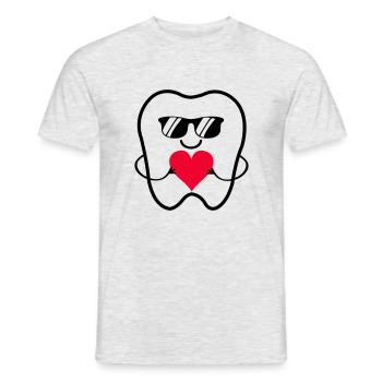 Zahn Smile Sunglasses - Men's T-Shirt - heather grey - Front - AI Model Male 178 dark (178cm)