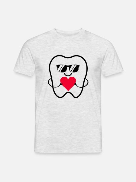 zahn smile sunglasses - Männer T-Shirt - Grau meliert