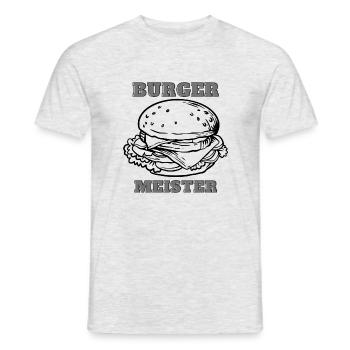 BURGER MEISTER - Männer T-Shirt - Grau meliert - Vorne - AI Model Male 178 dark (178cm)