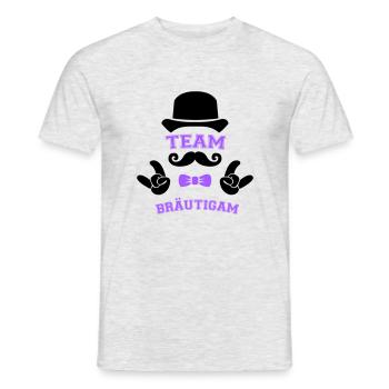 Team Groom - Men's T-Shirt - heather grey - Front - AI Model Male 178 dark (178cm)