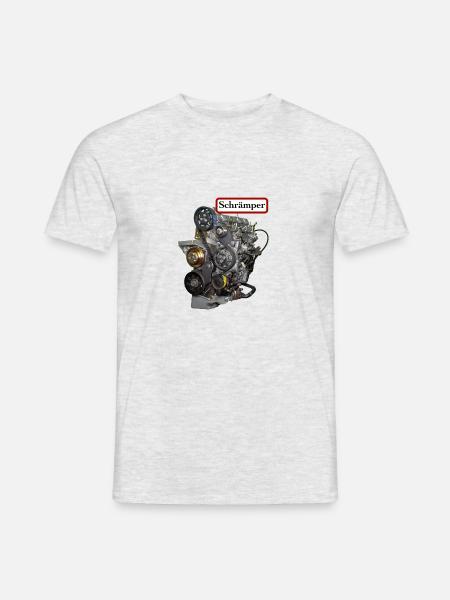 Motor Bild Schrämper Blank - Männer T-Shirt - Grau meliert