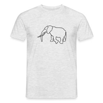 Grand éléphant de Nantes - Noir - T-shirt homme - gris chiné - Devant - AI Model Male 178 dark (178cm)