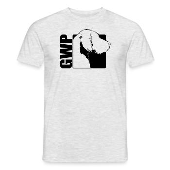 GWP German Wirehaired Pointer Profil Hund Wilsigns - Männer T-Shirt - Grau meliert - Vorne - AI Model Male 178 dark (178cm)
